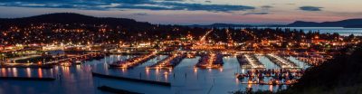 View of Anacortes at dusk